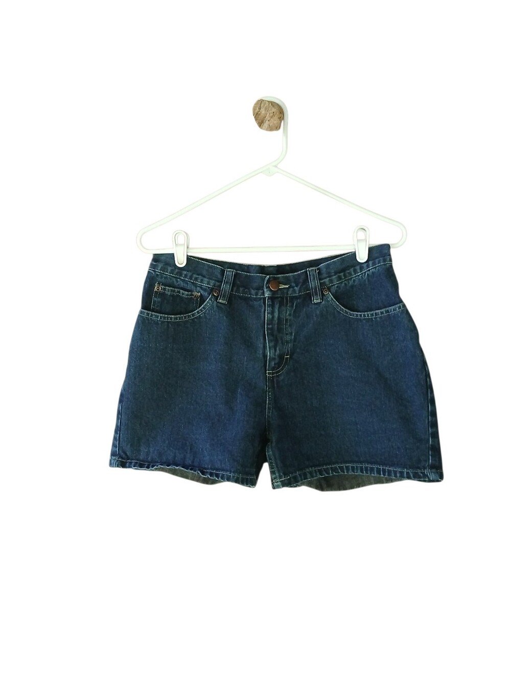 Riveted By Lee Vintage Dark Washed Blue Mid Rise 4" Denim Shorts  Small